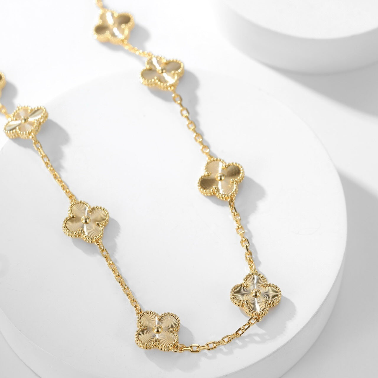 [Ornora Jewelry]CLOVER 10 MOTIFS LASER NECKLACE
