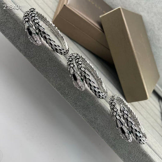 [Ornora Jewelry】NEW OBSIDIAN & DIAMOND SERPENT BRACELET