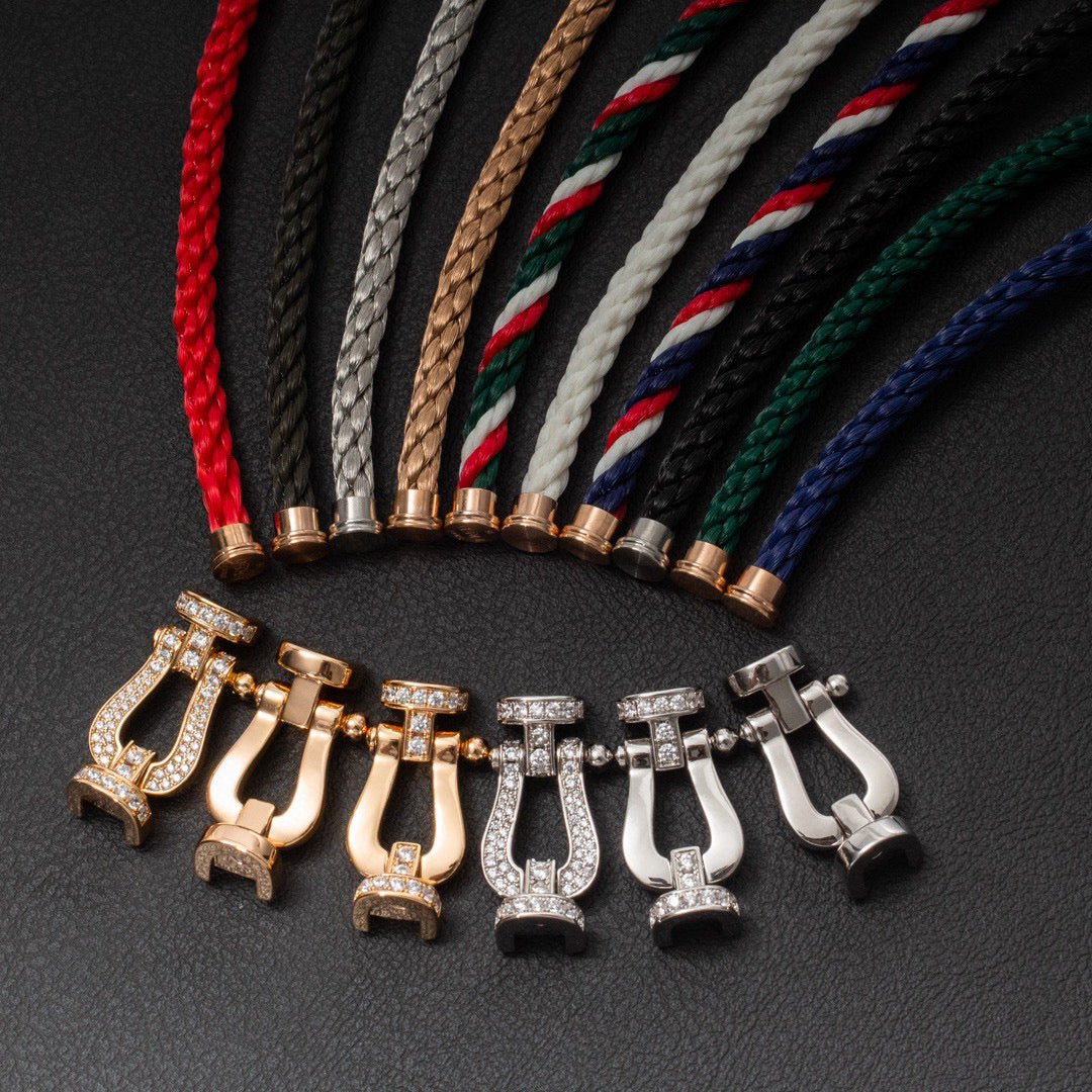 [Ornora Jewelry]FORCE LARGE HORSESHOE FULL DIAMOND BRACELET GOLD