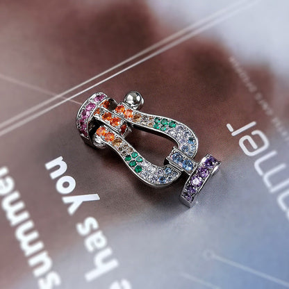 [Ornora Jewelry]FORCE LARGE HORSESHOE CLASP  METAL BRACELET