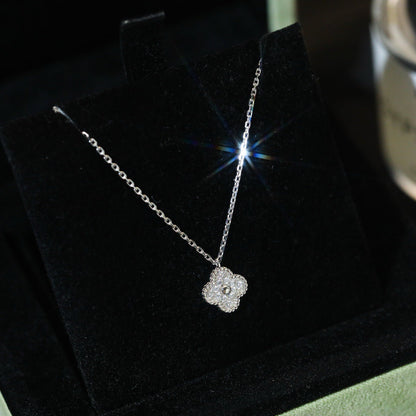 [Ornora Jewelry]CLOVER MINI 9.5MM PENDANT DIAMOND NECKLACE