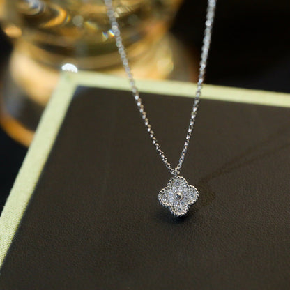 [Ornora Jewelry]CLOVER MINI 9.5MM PENDANT DIAMOND NECKLACE