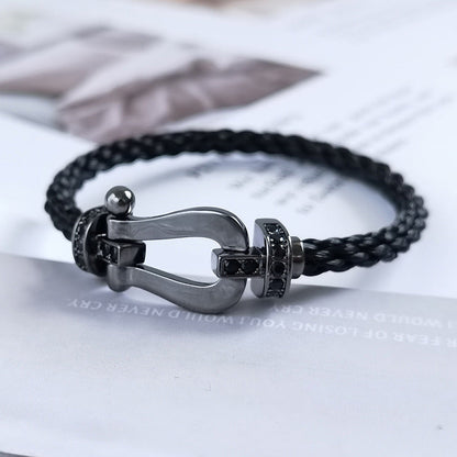 [Ornora Jewelry]FORCE LARGE SERIES HORSESHOE BLACK SAMURAI BRACELET