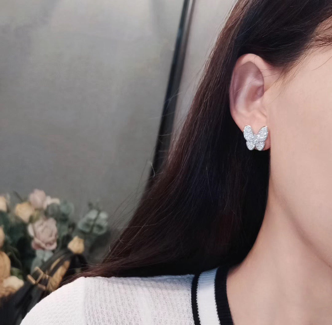[Ornora Jewelry]BUTTERFLY ALL DIAMOND EARRINGS