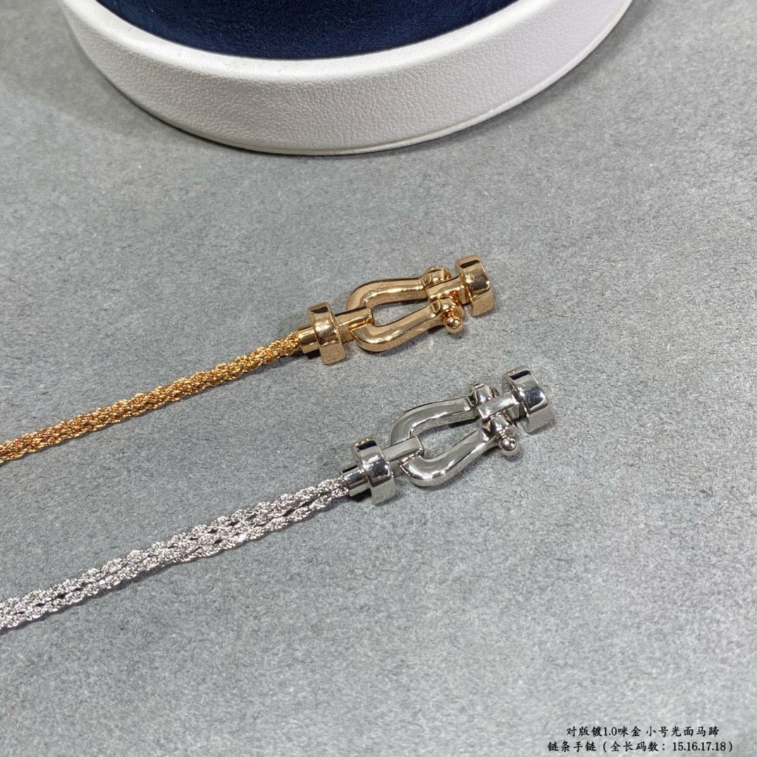 [Ornora Jewelry]FORCE SMALL HORSESHOE  DIAMOND CHAIN ROPE BRACELET