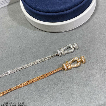 [Ornora Jewelry]FORCE SMALL HORSESHOE  DIAMOND CHAIN ROPE BRACELET