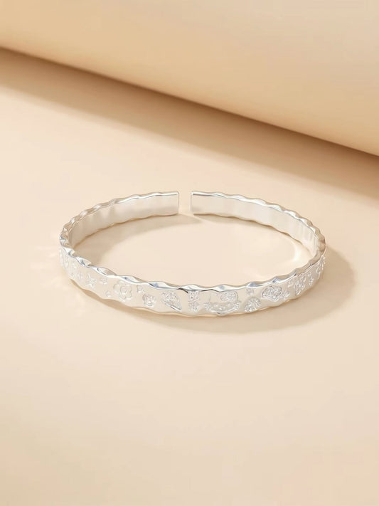 Cat Paw 925 Silver Open Bracelet