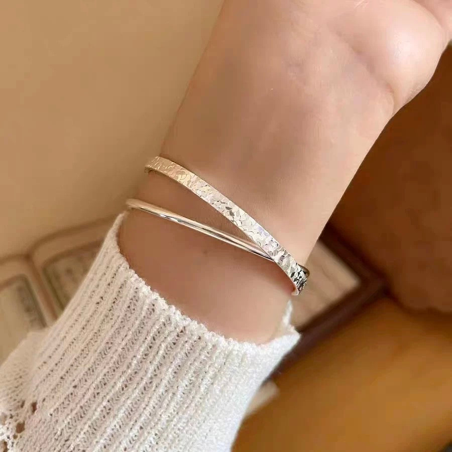 925 Silver Double Ring Bracelet