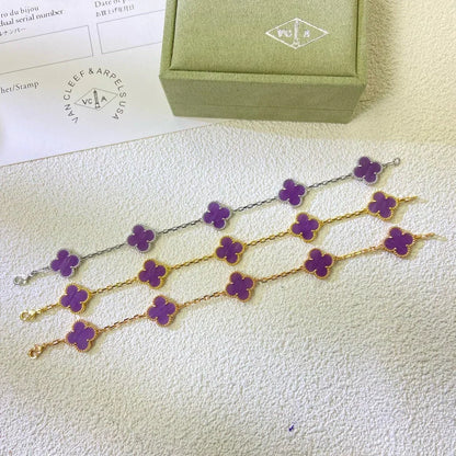 [Ornora Jewelry] CLOVER 5 MOTIF VIOLET BRACELET COLLECTION