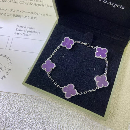 [Ornora Jewelry] CLOVER 5 MOTIF VIOLET BRACELET COLLECTION