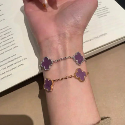 [Ornora Jewelry] CLOVER 5 MOTIF VIOLET BRACELET COLLECTION