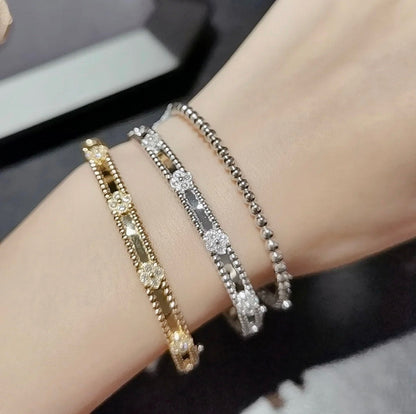 [Ornora Jewelry]CLOVER BRACELET 4MM DIAMONDS