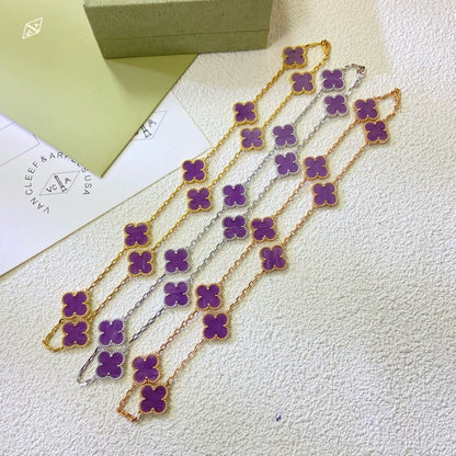 [Ornora Jewelry Jewelry]CLOVER 10 MOTIFS  PURPLE VIOLET  NECKLACE