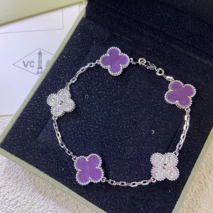 [Ornora Jewelry] CLOVER 5 MOTIF VIOLET BRACELET COLLECTION