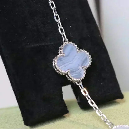 [Ornora Jewelry] CLOVER 5 MOTIF PURPLE CHALCEDONY BRACELET COLLECTION