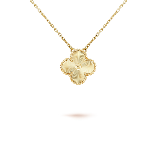 [Ornora Jewelry]CLOVER 15MM LASER NECKLACE