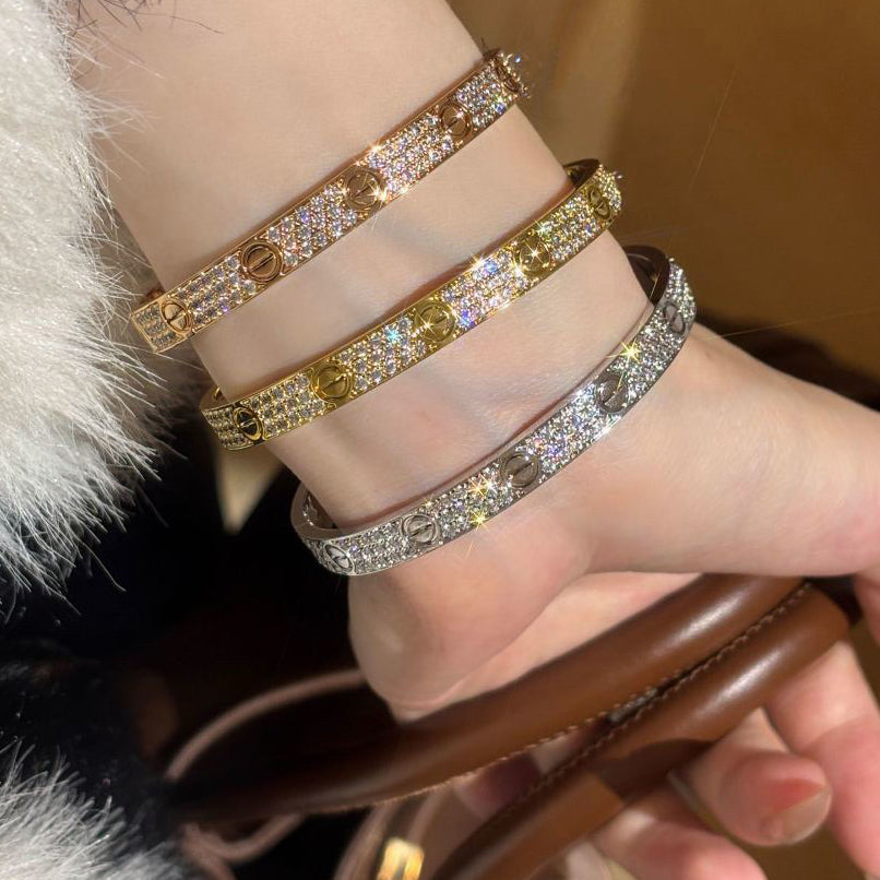 [Ornora Jewelry]LOVE BRACELET 6.1MM DIAMOND-PAVED