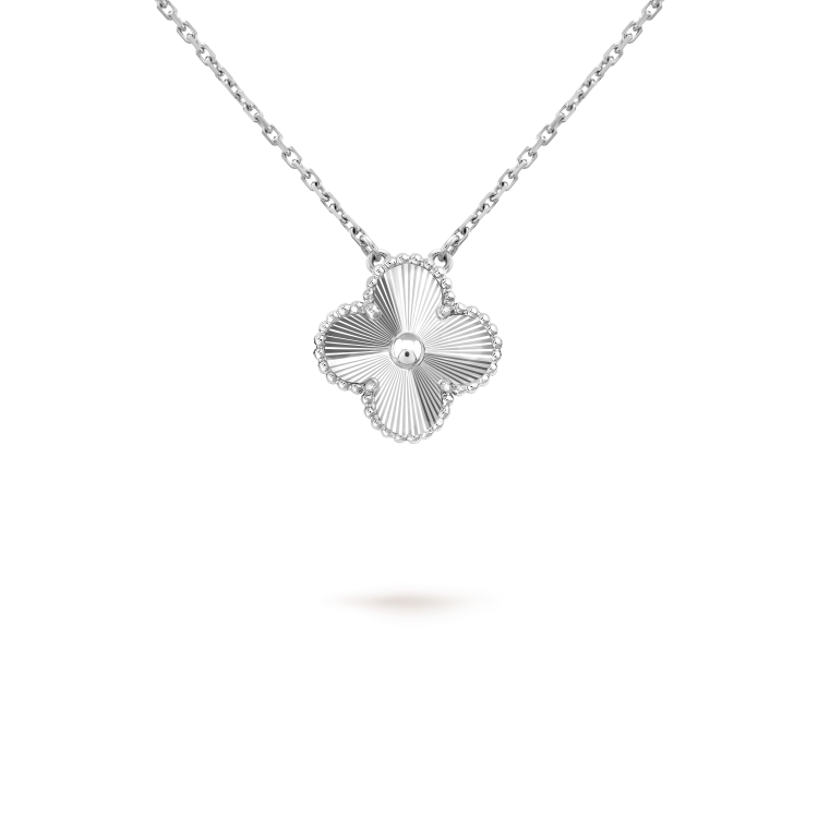 [Ornora Jewelry]CLOVER 15MM LASER NECKLACE SILVER