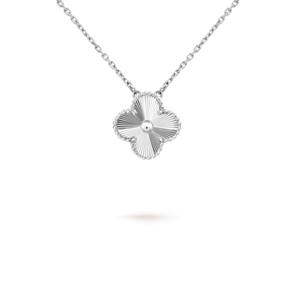 [Ornora Jewelry]CLOVER 15MM LASER NECKLACE SILVER