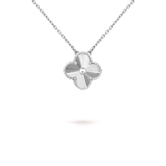 [Ornora Jewelry]CLOVER 15MM LASER NECKLACE SILVER