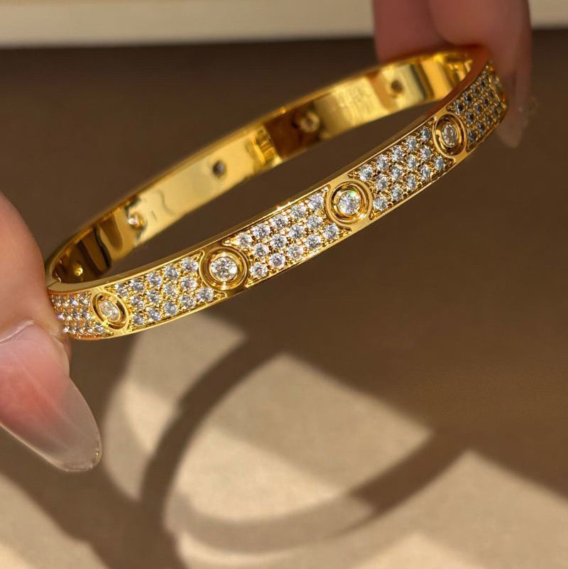 [Ornora Jewelry]LOVE BRACELET 6.1MM DIAMOND-PAVED 10 BIG DIAMONDS