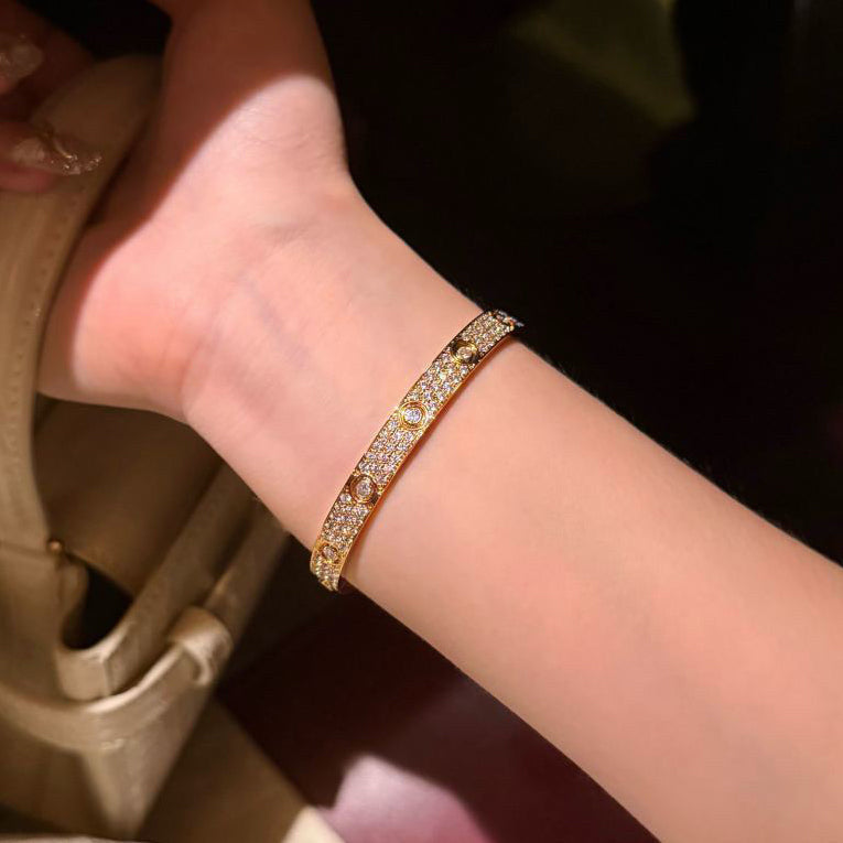 [Ornora Jewelry]LOVE BRACELET 6.1MM DIAMOND-PAVED 10 BIG DIAMONDS
