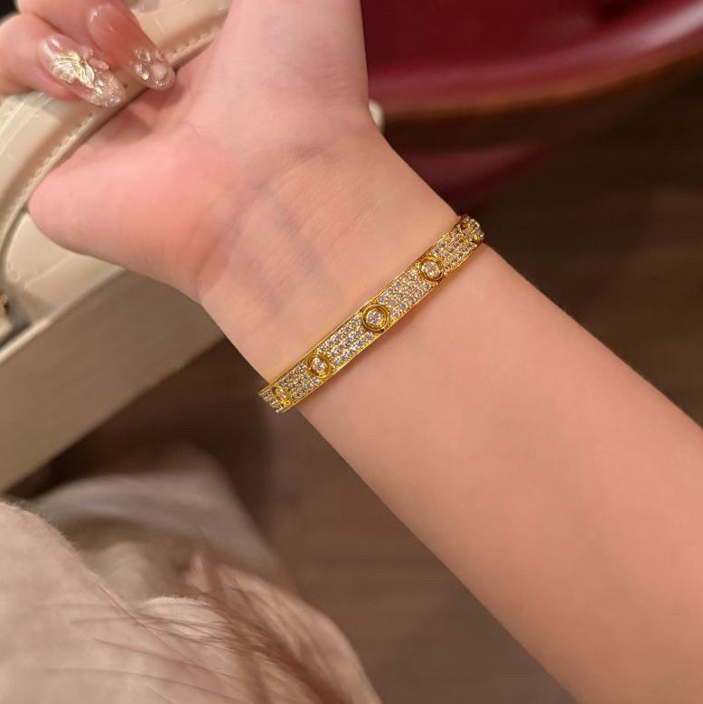 [Ornora Jewelry]LOVE BRACELET 6.1MM DIAMOND-PAVED 10 BIG DIAMONDS