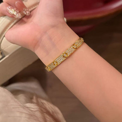 [Ornora Jewelry]LOVE BRACELET 6.1MM DIAMOND-PAVED 10 BIG DIAMONDS
