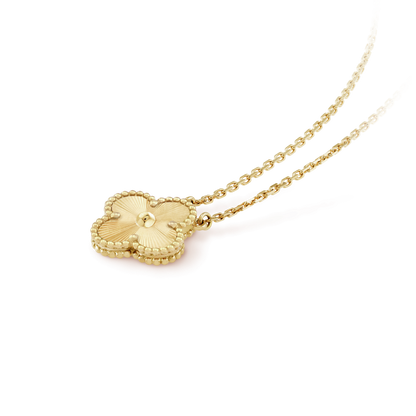 [Ornora Jewelry]CLOVER 15MM LASER NECKLACE