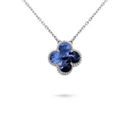 [Ornora Jewelry]CLOVER 15MM PIETERSITE NECKLACE SILVER