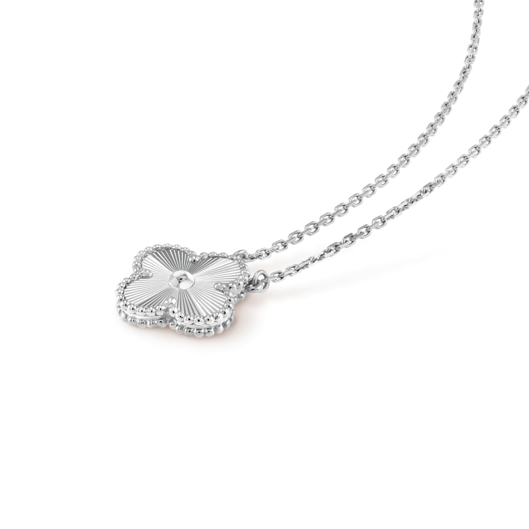 [Ornora Jewelry]CLOVER 15MM LASER NECKLACE SILVER