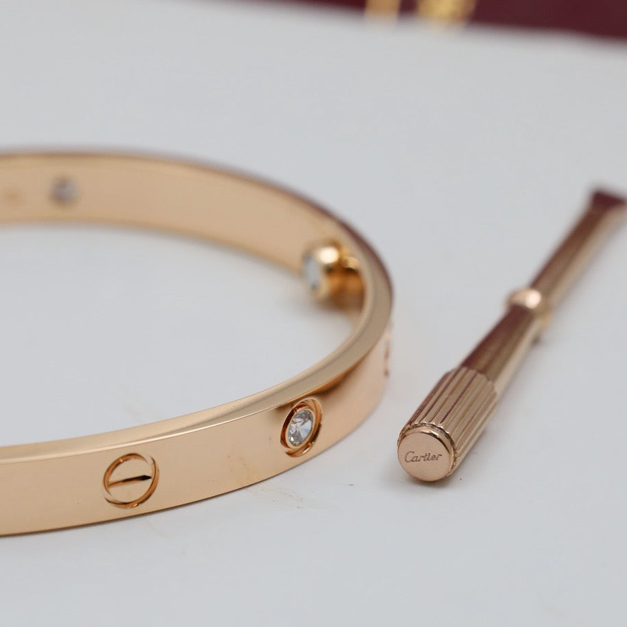 [Ornora Jewelry]LOVE BRACELET 6.1MM 4 DIAMONDS