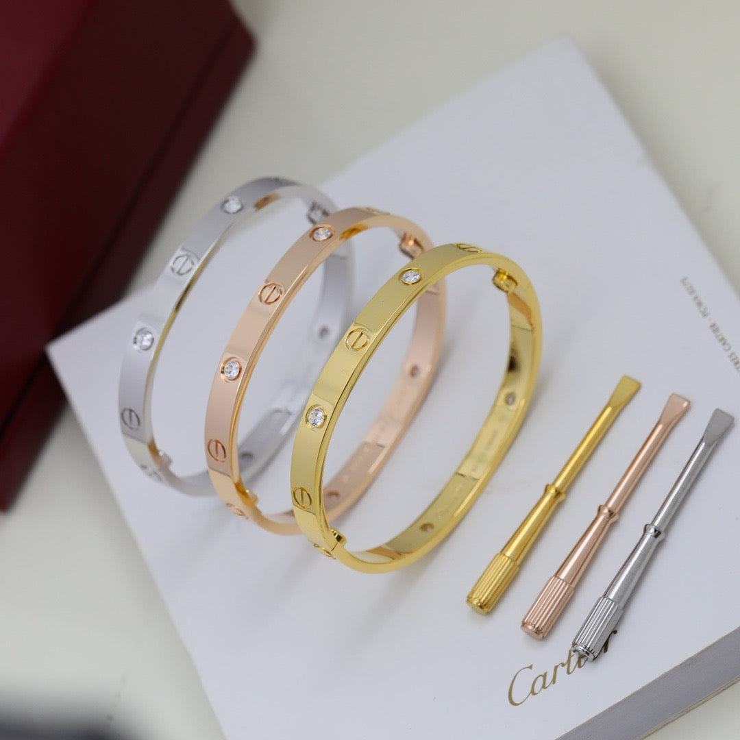[Ornora Jewelry]LOVE BRACELET 6.1MM 4 DIAMONDS