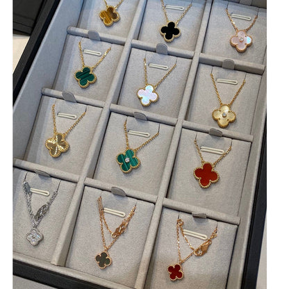 [Ornora Jewelry]CLOVER 15MM LASER NECKLACE