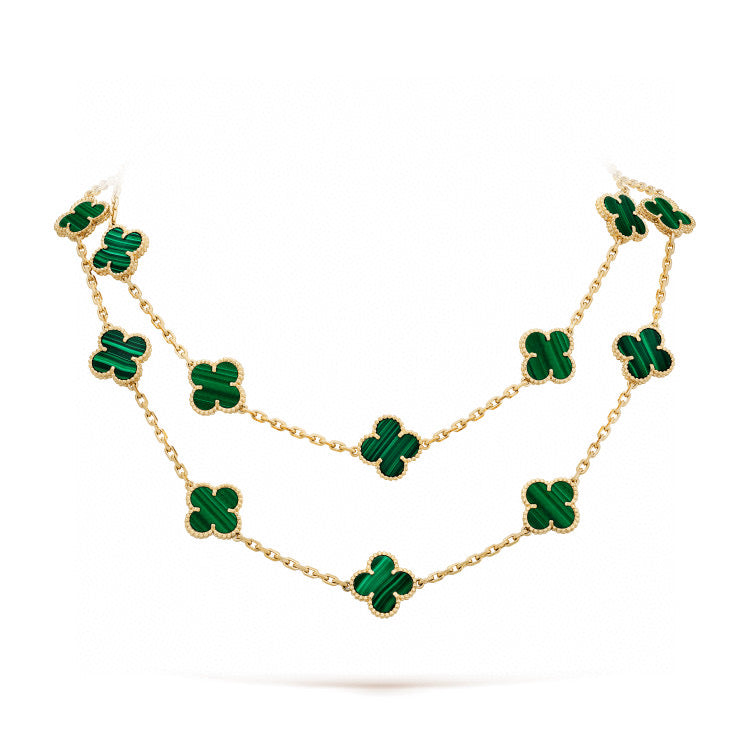 [Ornora Jewelry]CLOVER 20 MOTIFS MALACHITE GOLD