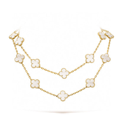 [Ornora Jewelry]CLOVER 20 MOTIFS WHITE MOP NECKLACE