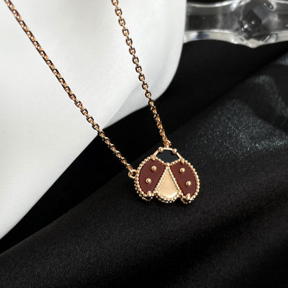 [Ornora Jewelry]LUCKY  CARNELIANS LADYBUG NECKLACE