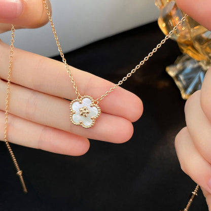[Ornora Jewelry]LUCKY  WHITE MOP  PLUM BLOSSOM NECKLACE