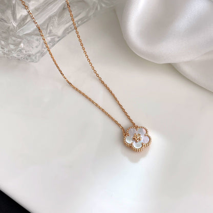 [Ornora Jewelry]LUCKY  WHITE MOP  PLUM BLOSSOM NECKLACE