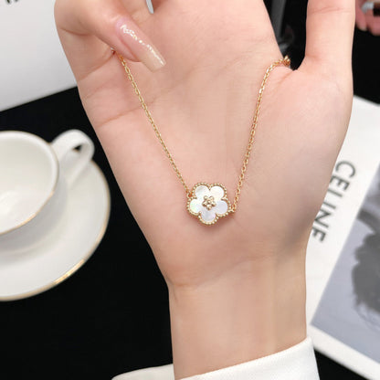 [Ornora Jewelry]LUCKY WHITE MOP PLUM BLOSSOM  BRACELET