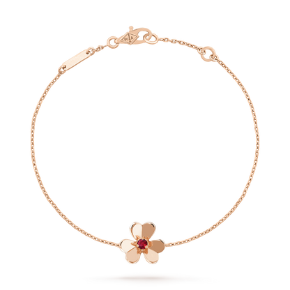 [Ornora Jewelry]FRIVOLE GOLD FLOWER PINK MALACHITE BRACELET