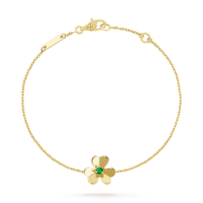 [Ornora Jewelry]FRIVOLE GOLD FLOWER PINK MALACHITE BRACELET