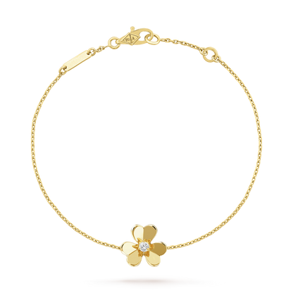 [Ornora Jewelry]FRIVOLE GOLD FLOWER PINK MALACHITE BRACELET