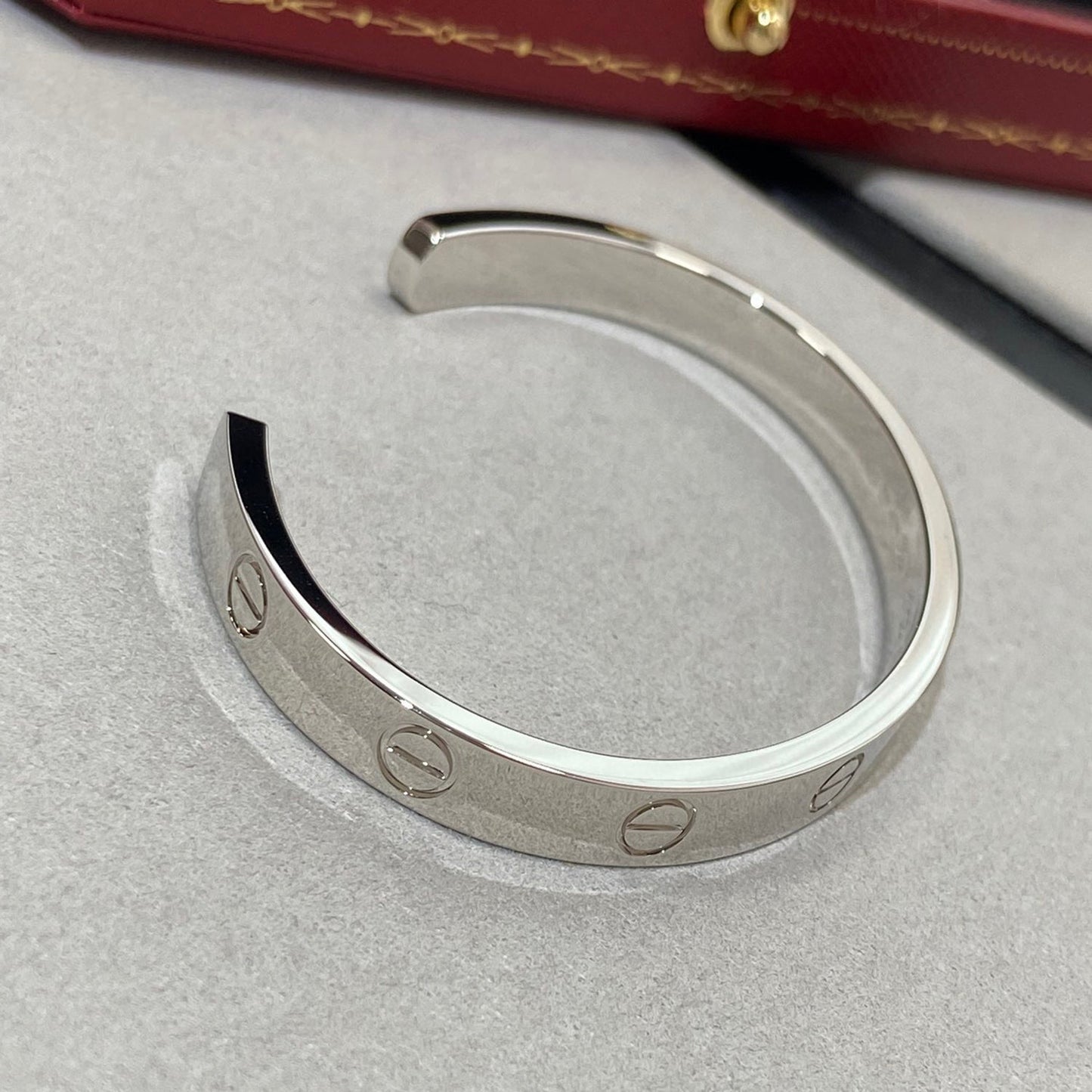 [Ornora Jewelry]LOVE BRACELET 6.1MM 1 DIAMOND OPEN CUFF