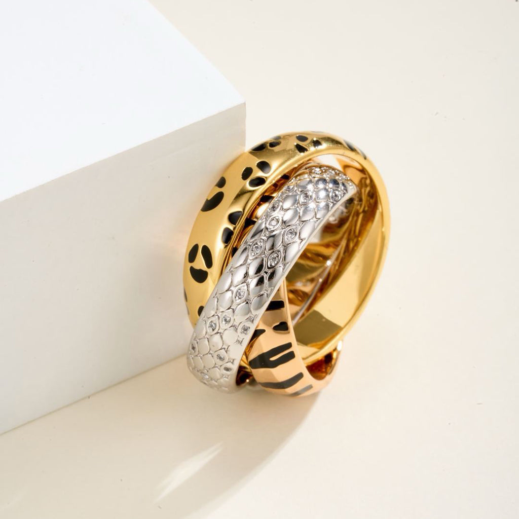 [Ornora Jewelry]TRINITY  RING LEOPARD PRINT