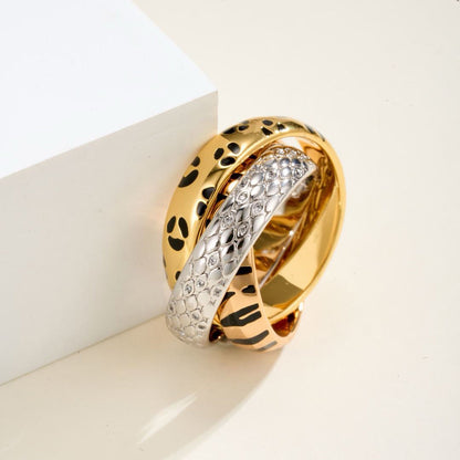 [Ornora Jewelry]TRINITY  RING LEOPARD PRINT