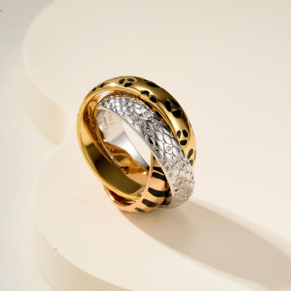 [Ornora Jewelry]TRINITY  RING LEOPARD PRINT