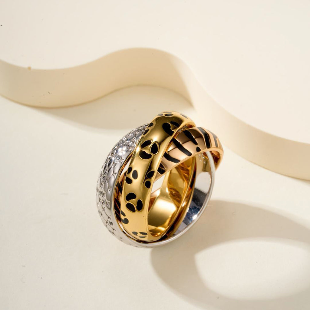 [Ornora Jewelry]TRINITY  RING LEOPARD PRINT
