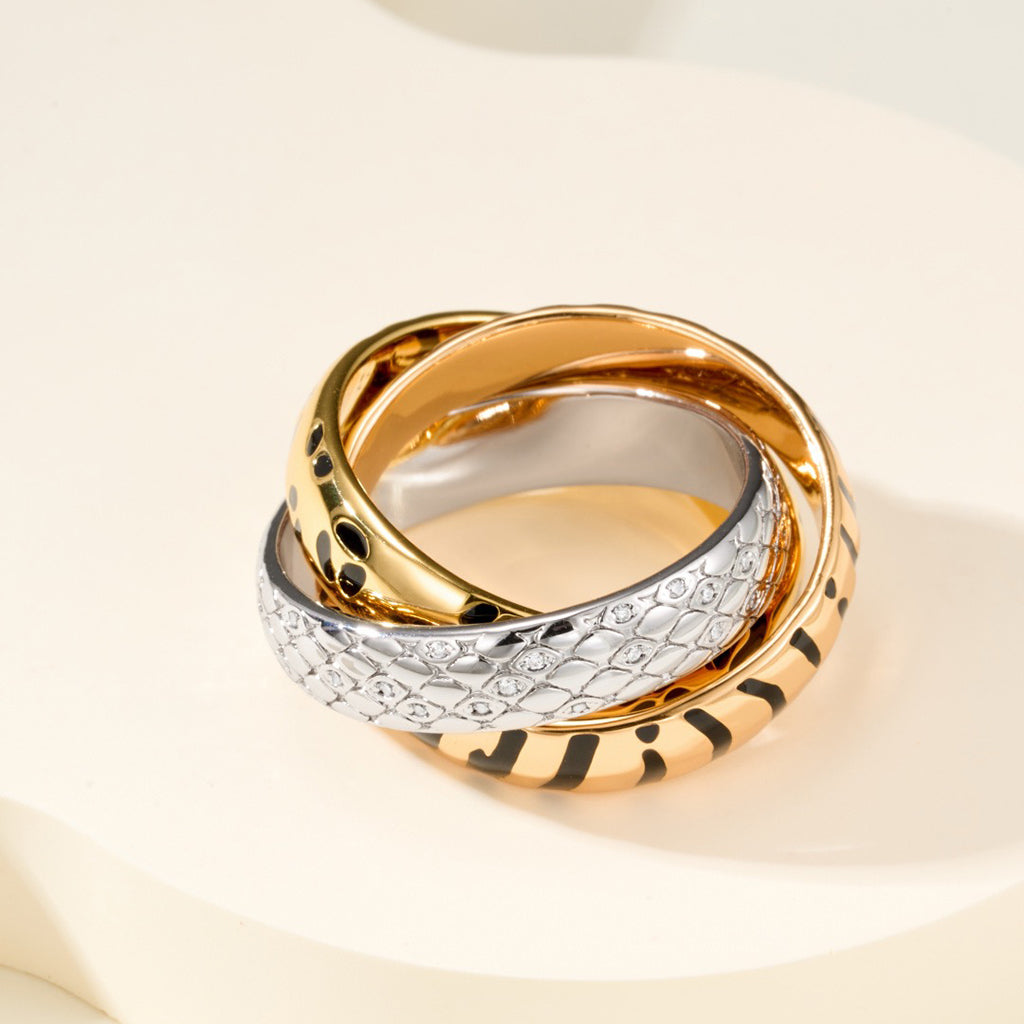 [Ornora Jewelry]TRINITY  RING LEOPARD PRINT