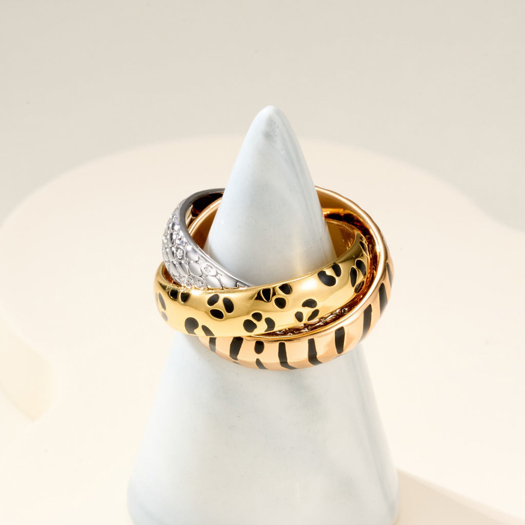 [Ornora Jewelry]TRINITY  RING LEOPARD PRINT